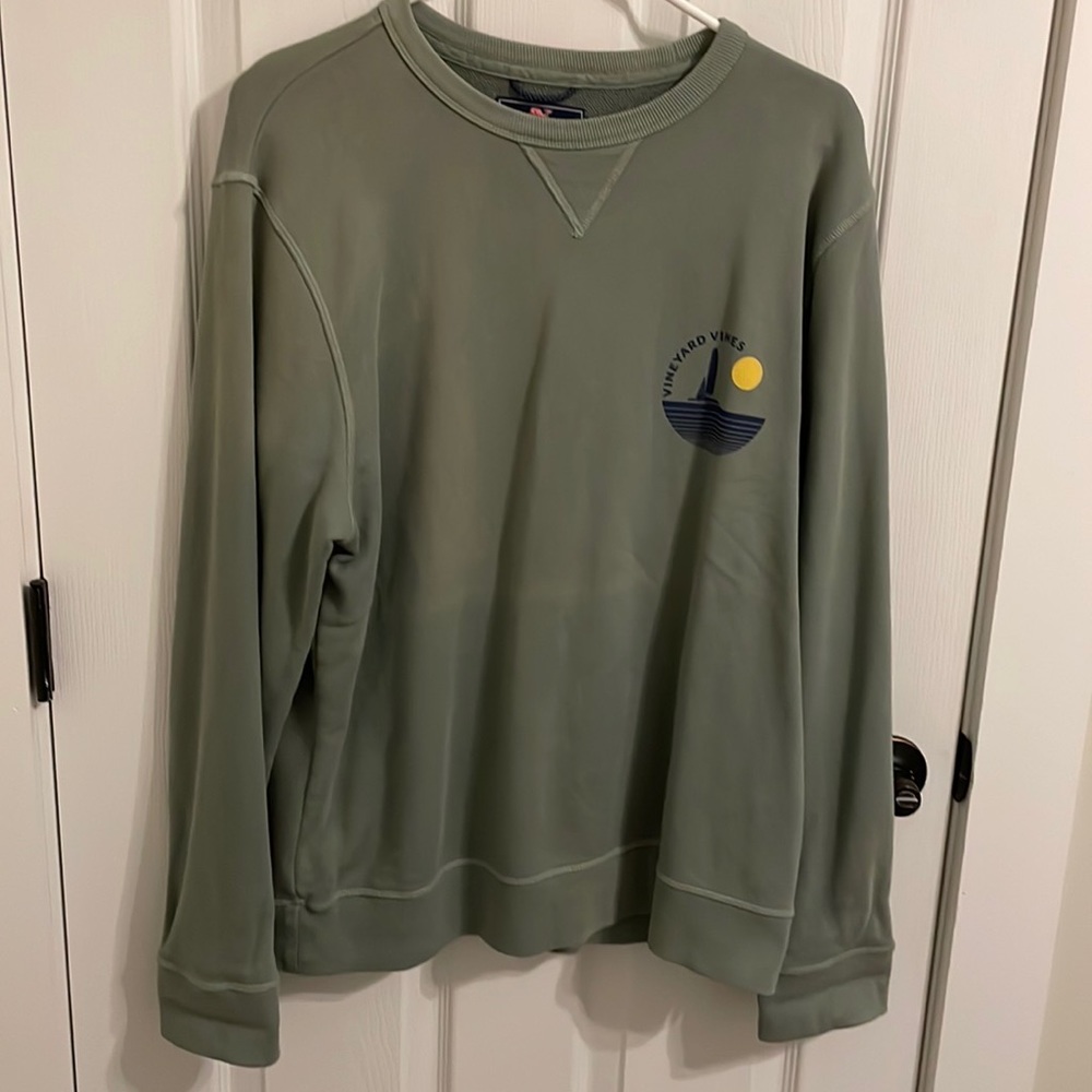 Men’s Small Faded Green Vineyard Vines Crewneck